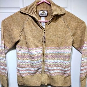 Tiara International Cardigan Sweater Full Zip Size Medium